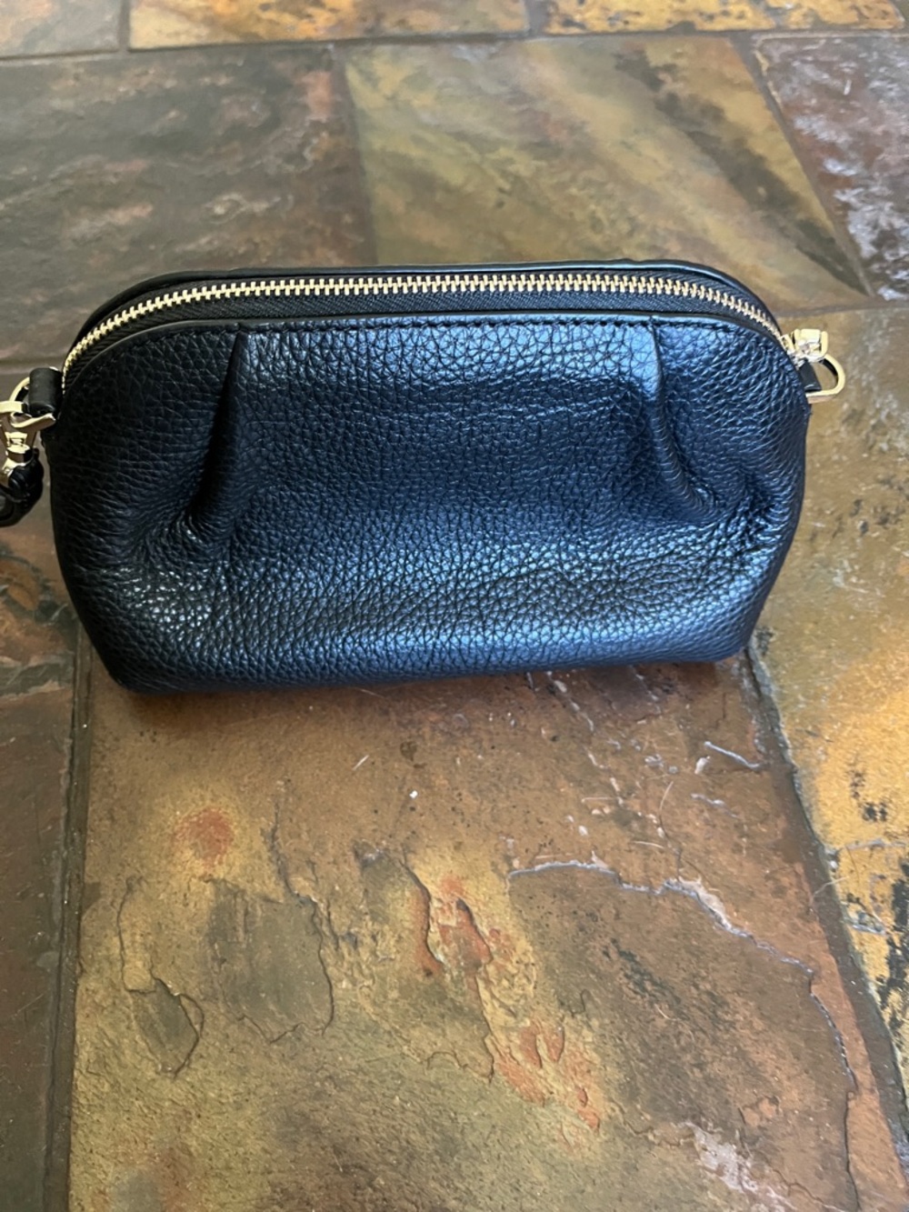 Kate Spade Dumpling Convertible Crossbody Bag, soft black pebbled leather - Picture 5 of 5